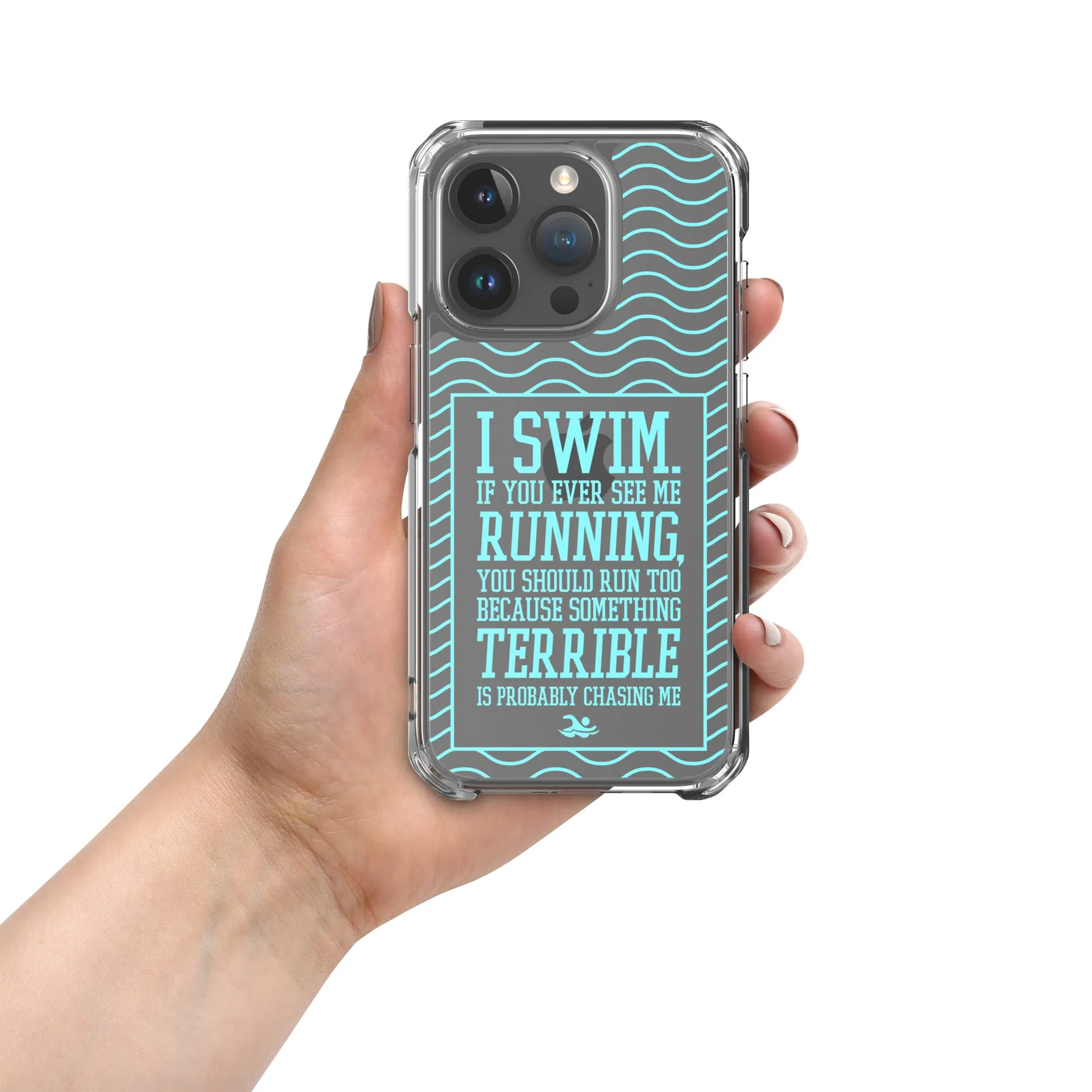 Swimmers Clear Case for iPhone® - Light Blue Print