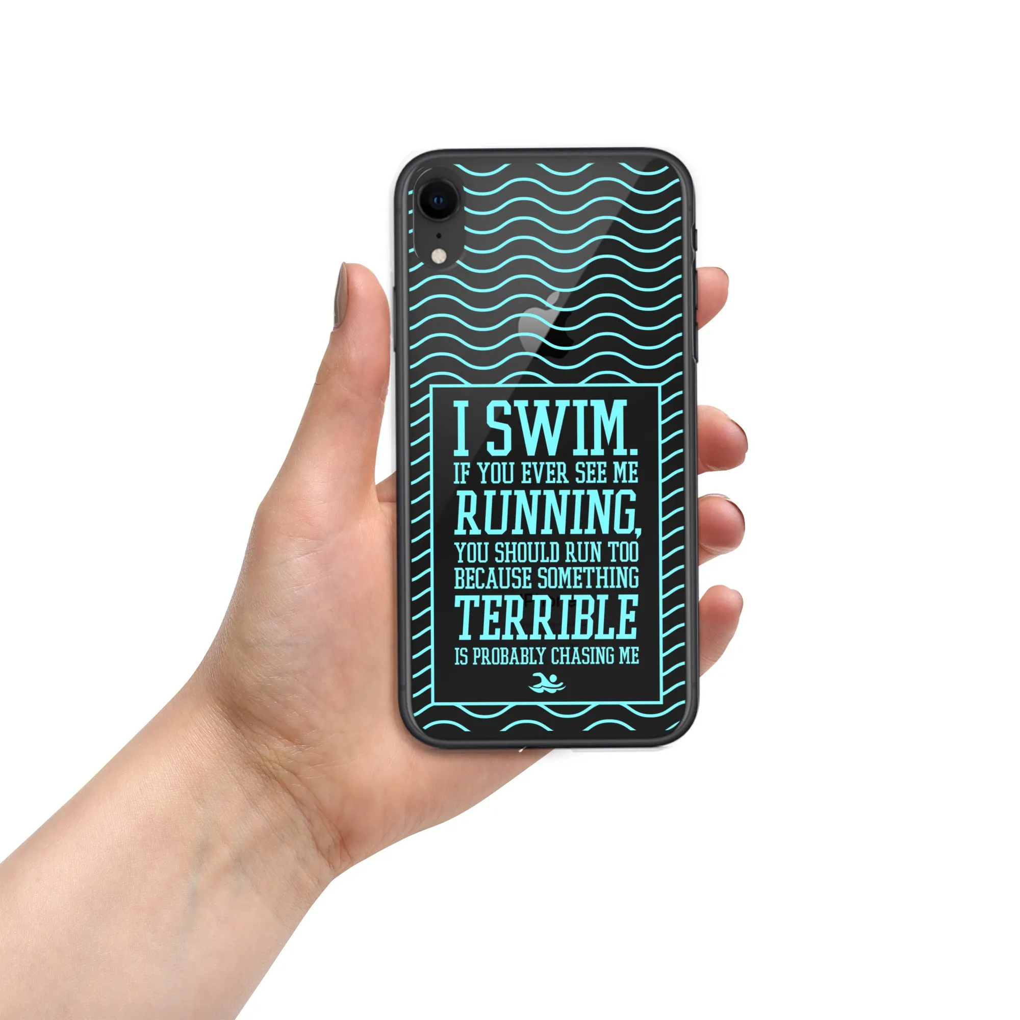 Swimmers Clear Case for iPhone® - Light Blue Print