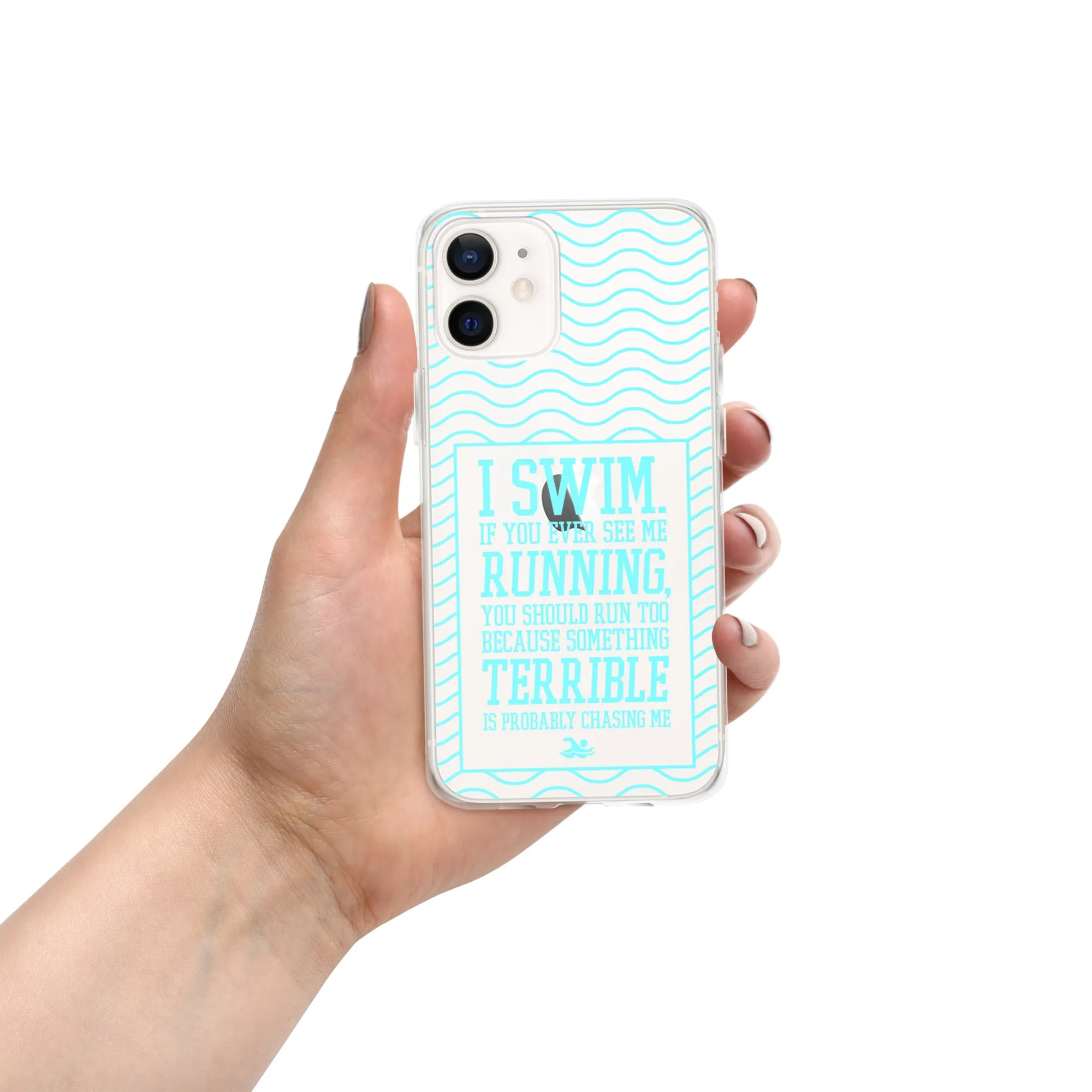 Swimmers Clear Case for iPhone® - Light Blue Print