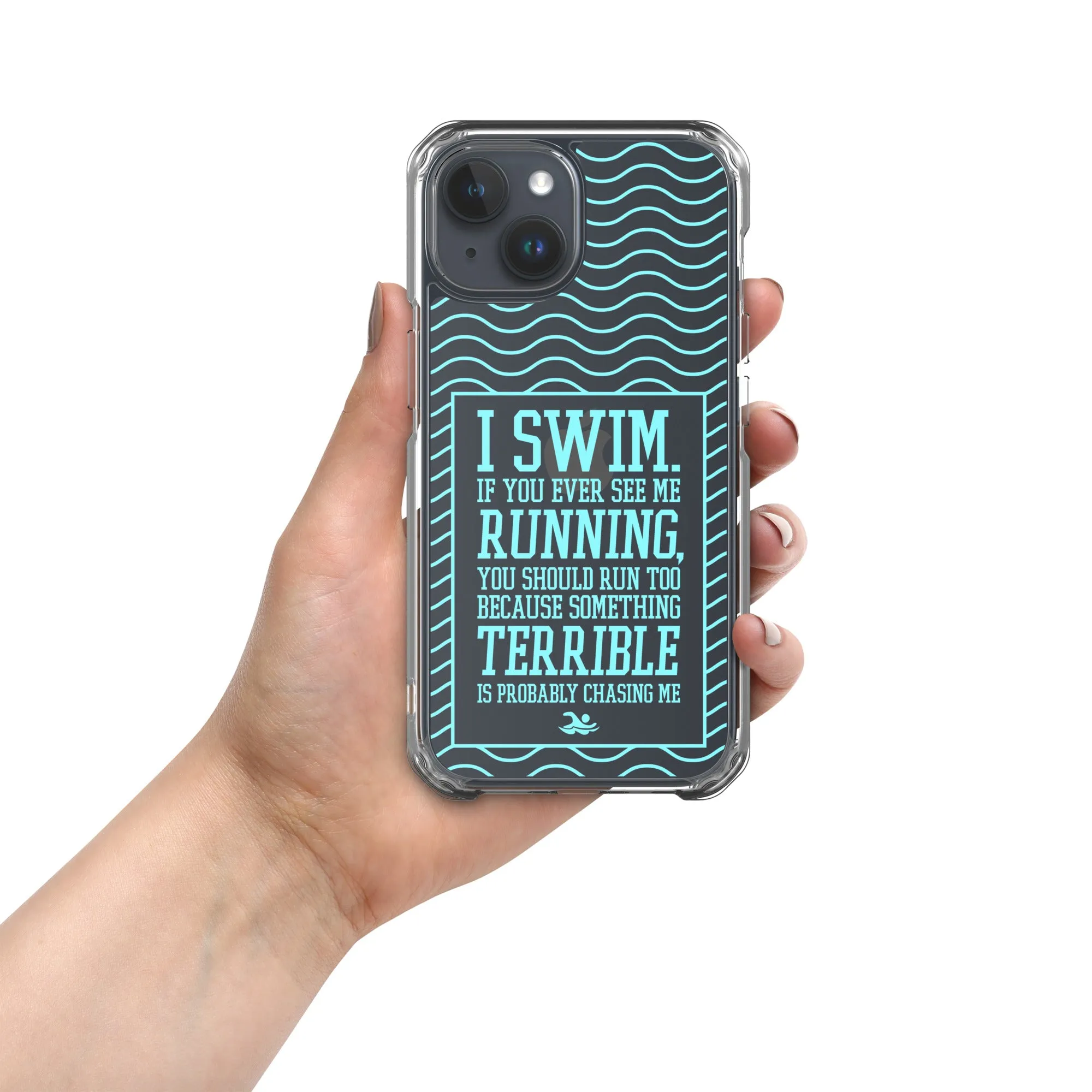 Swimmers Clear Case for iPhone® - Light Blue Print
