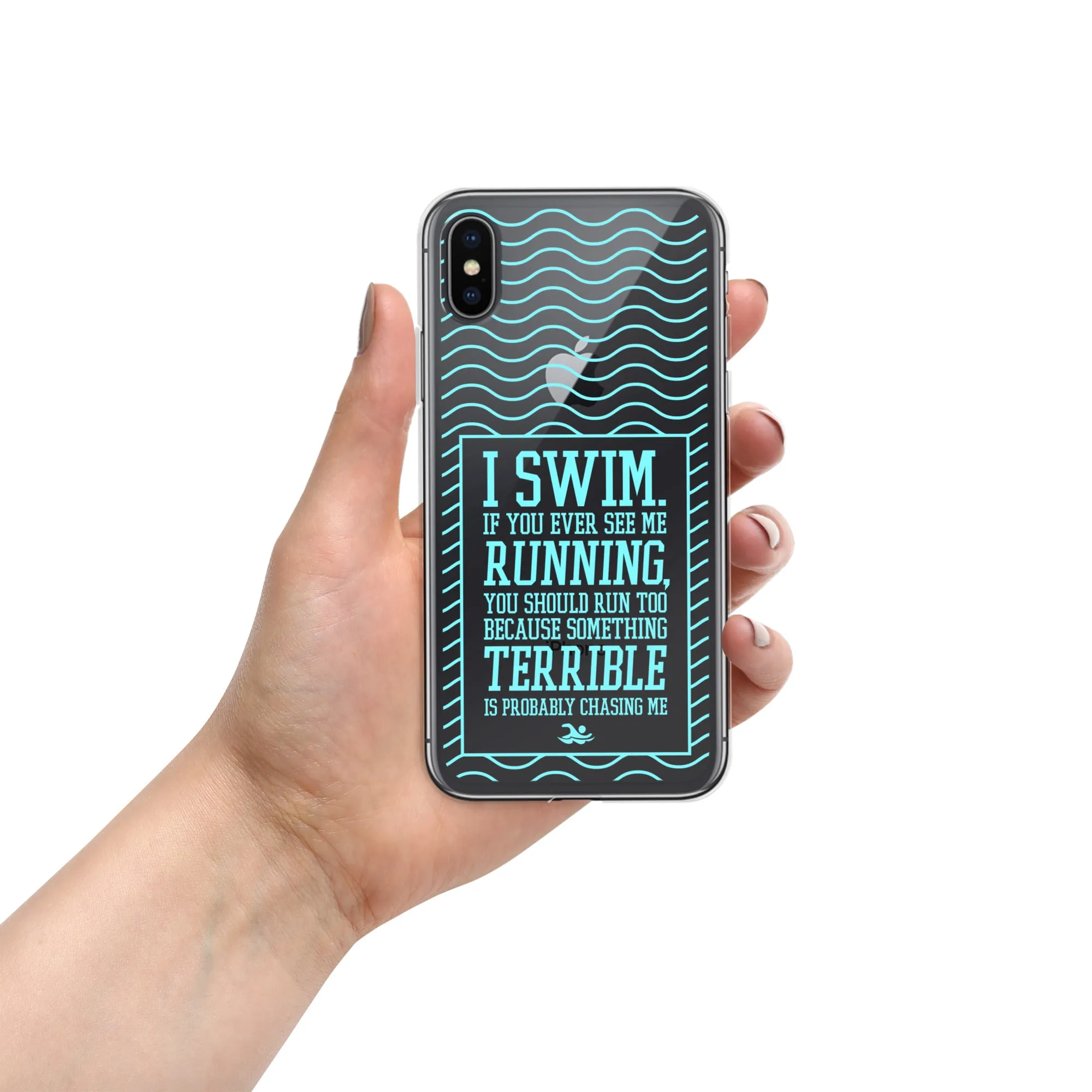 Swimmers Clear Case for iPhone® - Light Blue Print