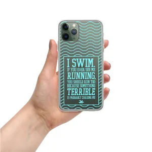 Swimmers Clear Case for iPhone® - Light Blue Print