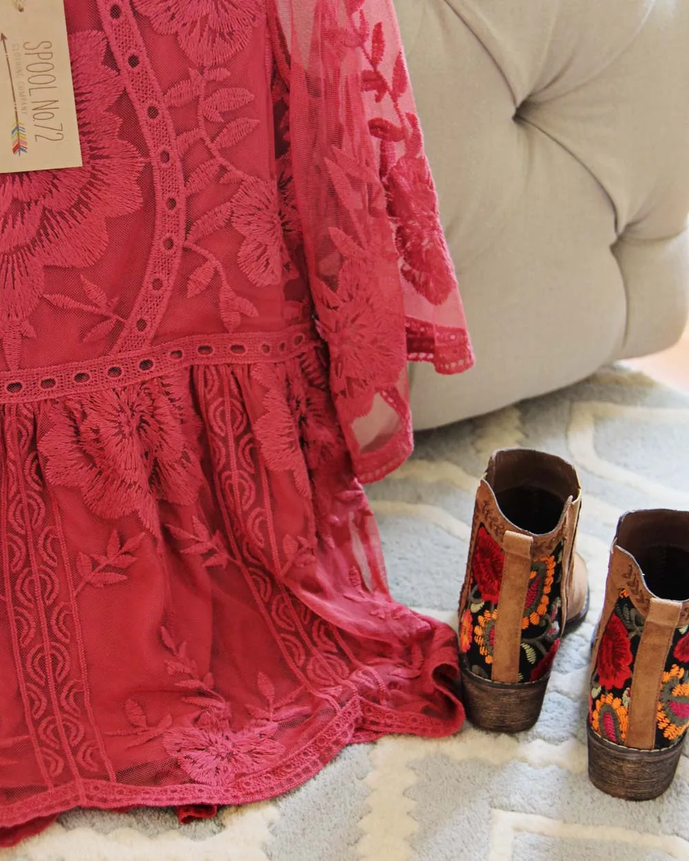 Tainted Rose Lace Top in Rose