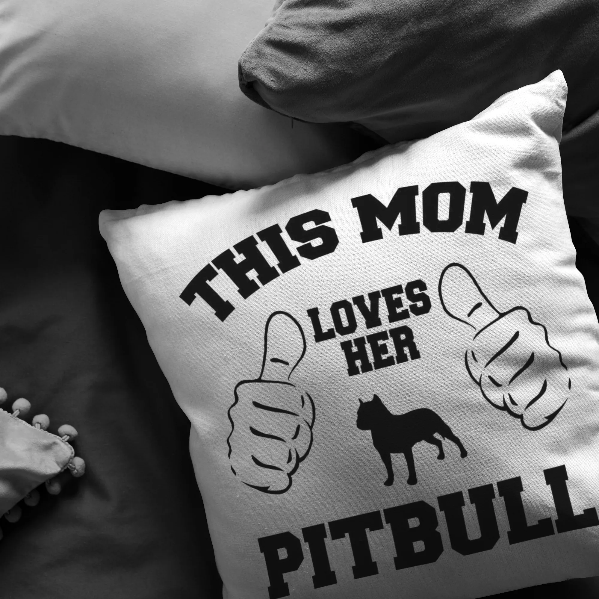 This Mom Loves Her Pitbull - Pillow