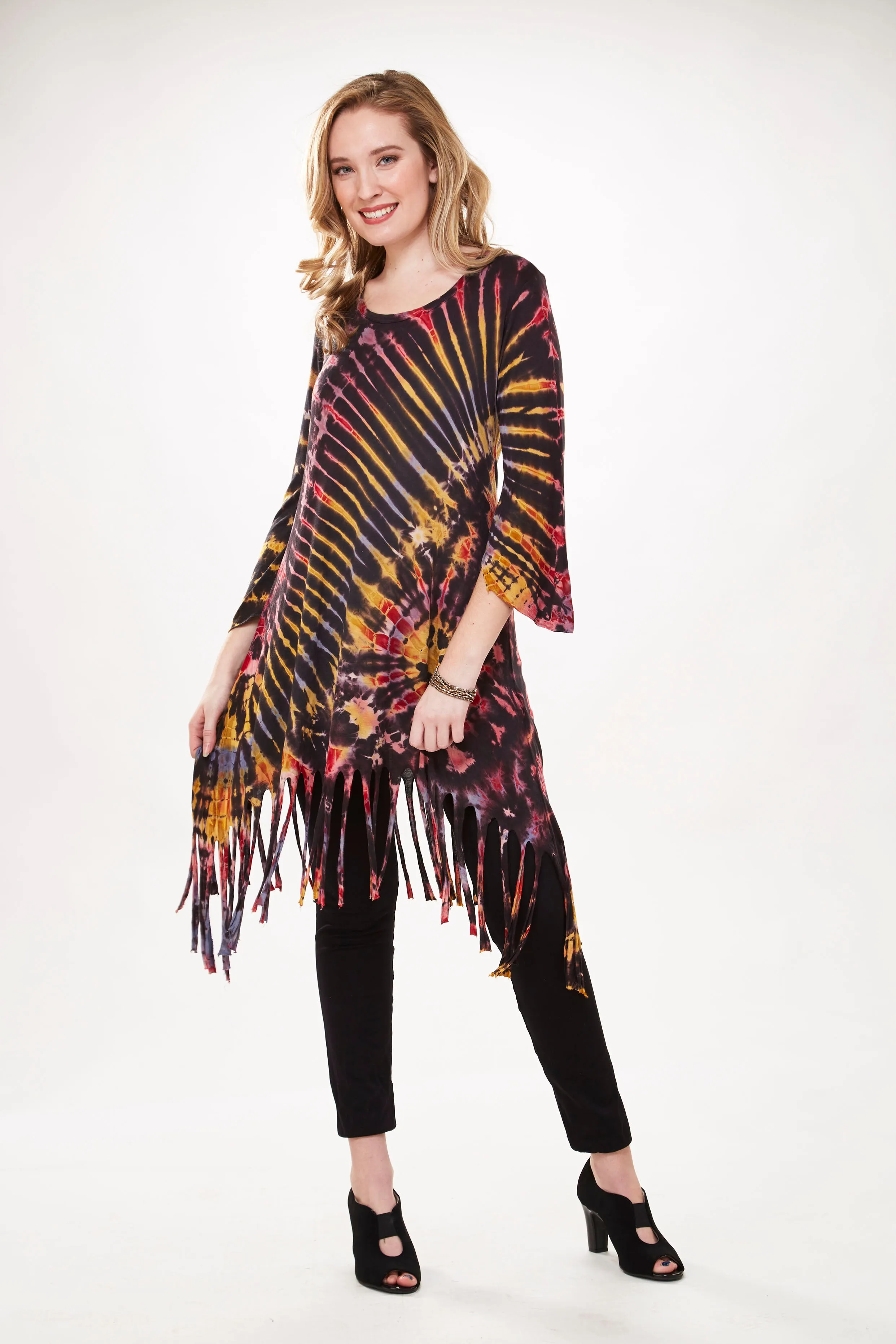 Tie-Dye Fringe Dress