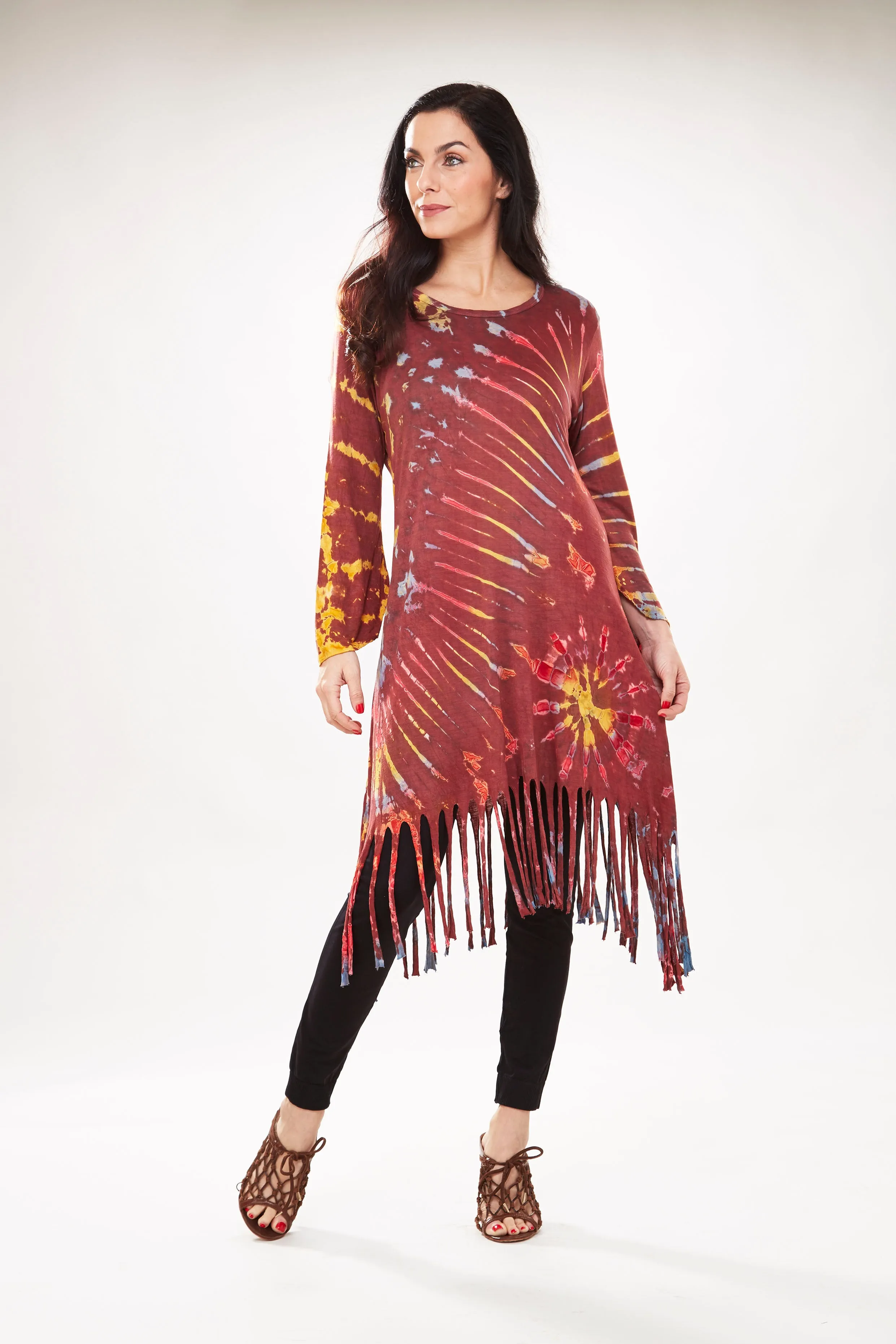Tie-Dye Fringe Dress