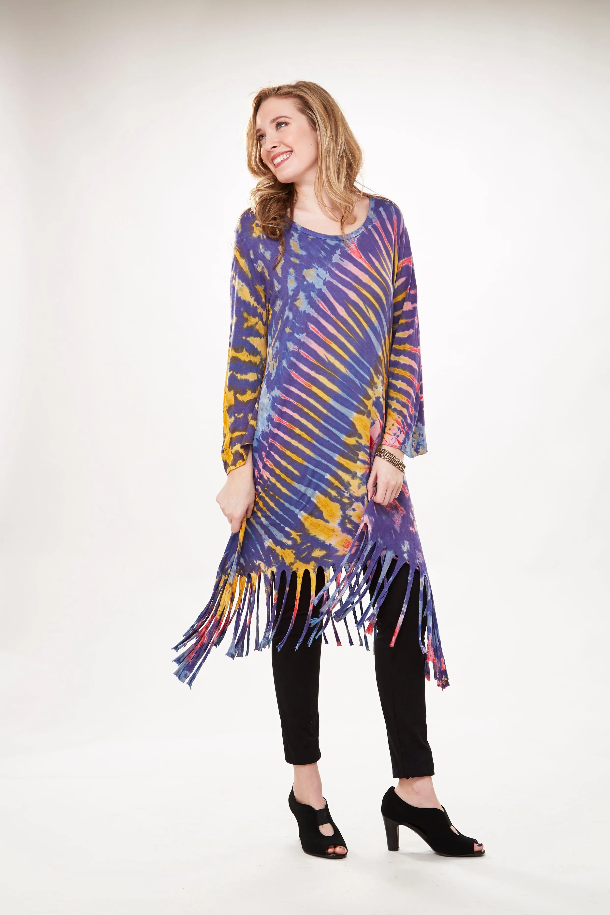 Tie-Dye Fringe Dress