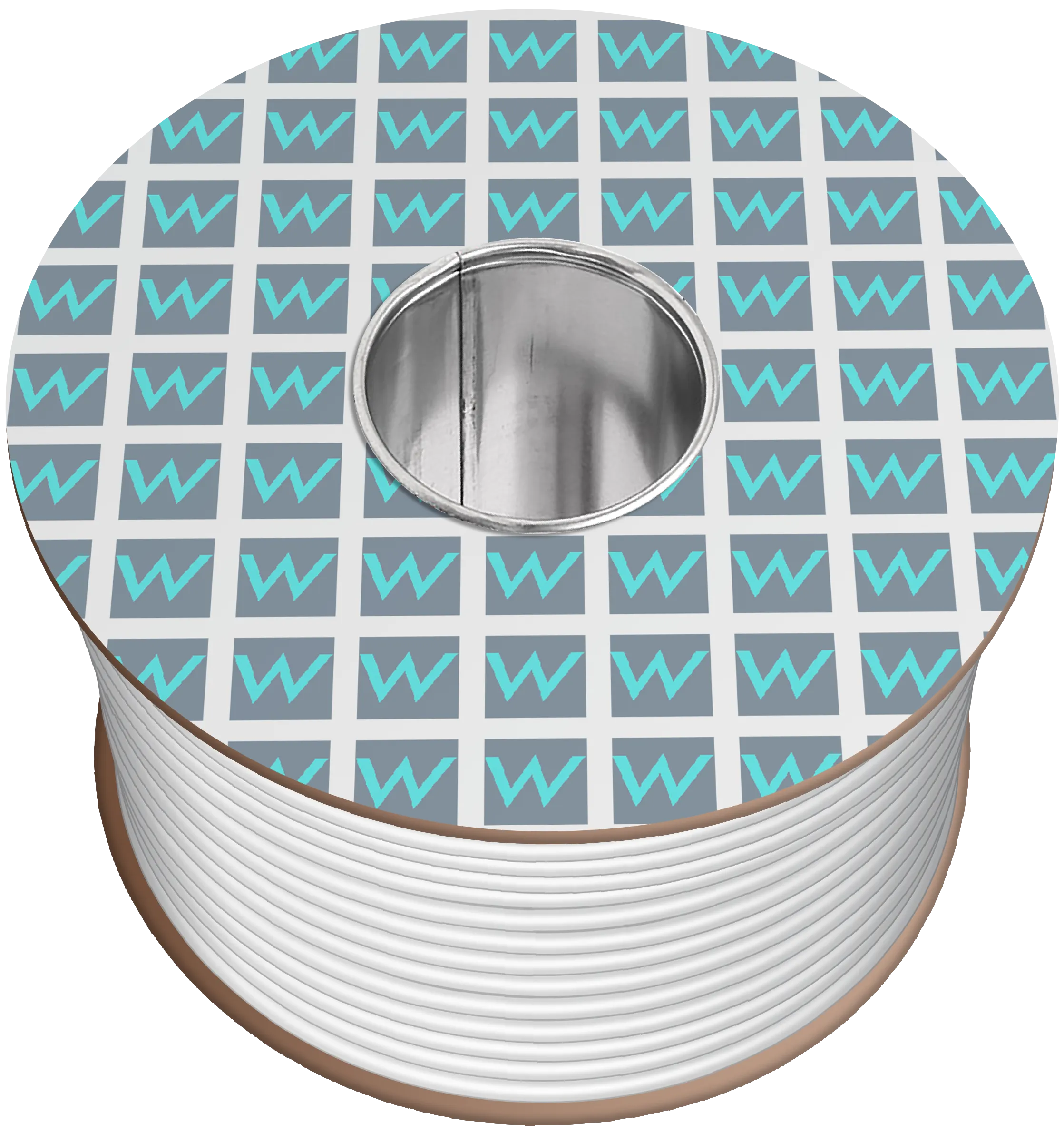 Time 3185Y 5 Core Round Flexible 1.0mm White Cable - 100M
