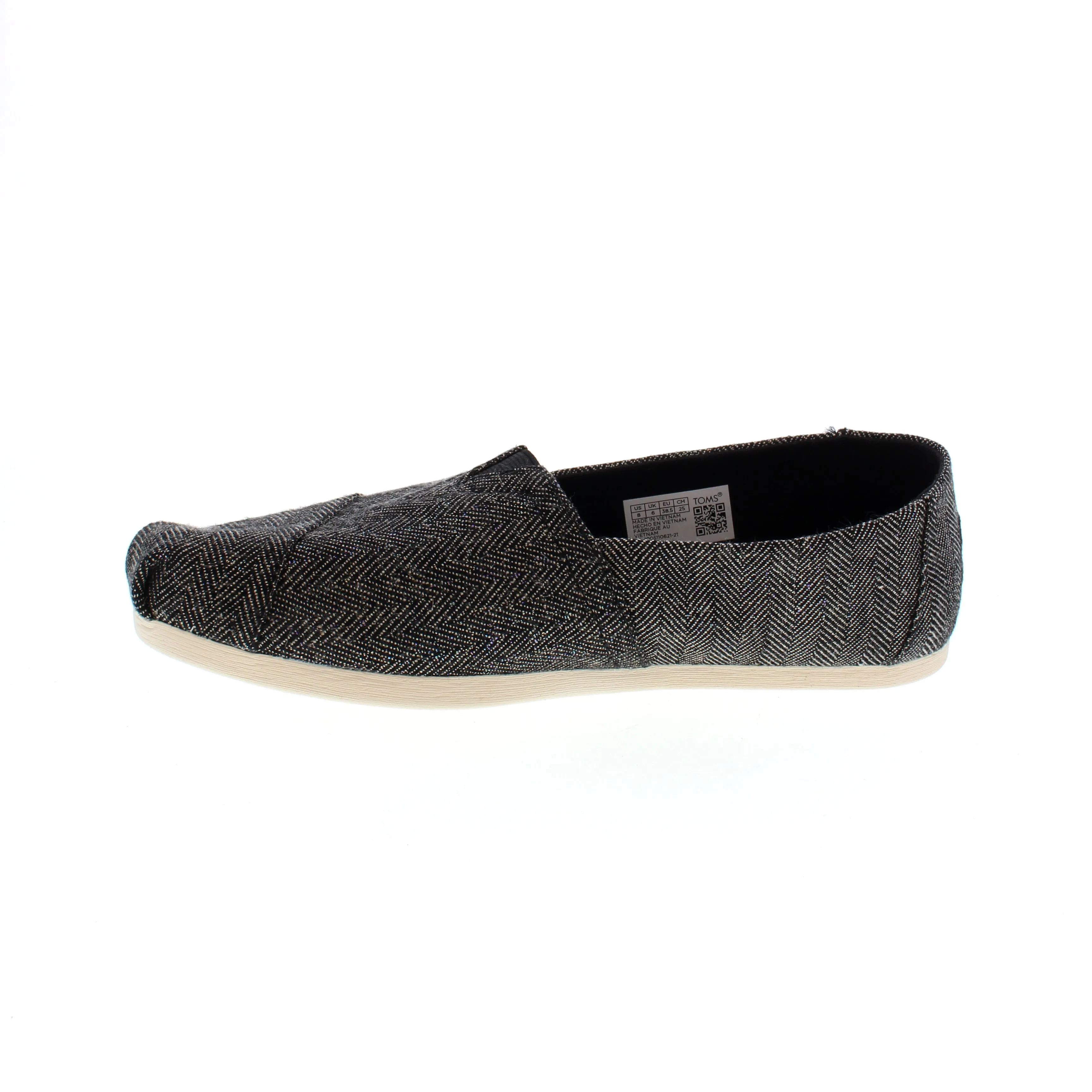 Toms Alpargata - Black Metallic Herringbone
