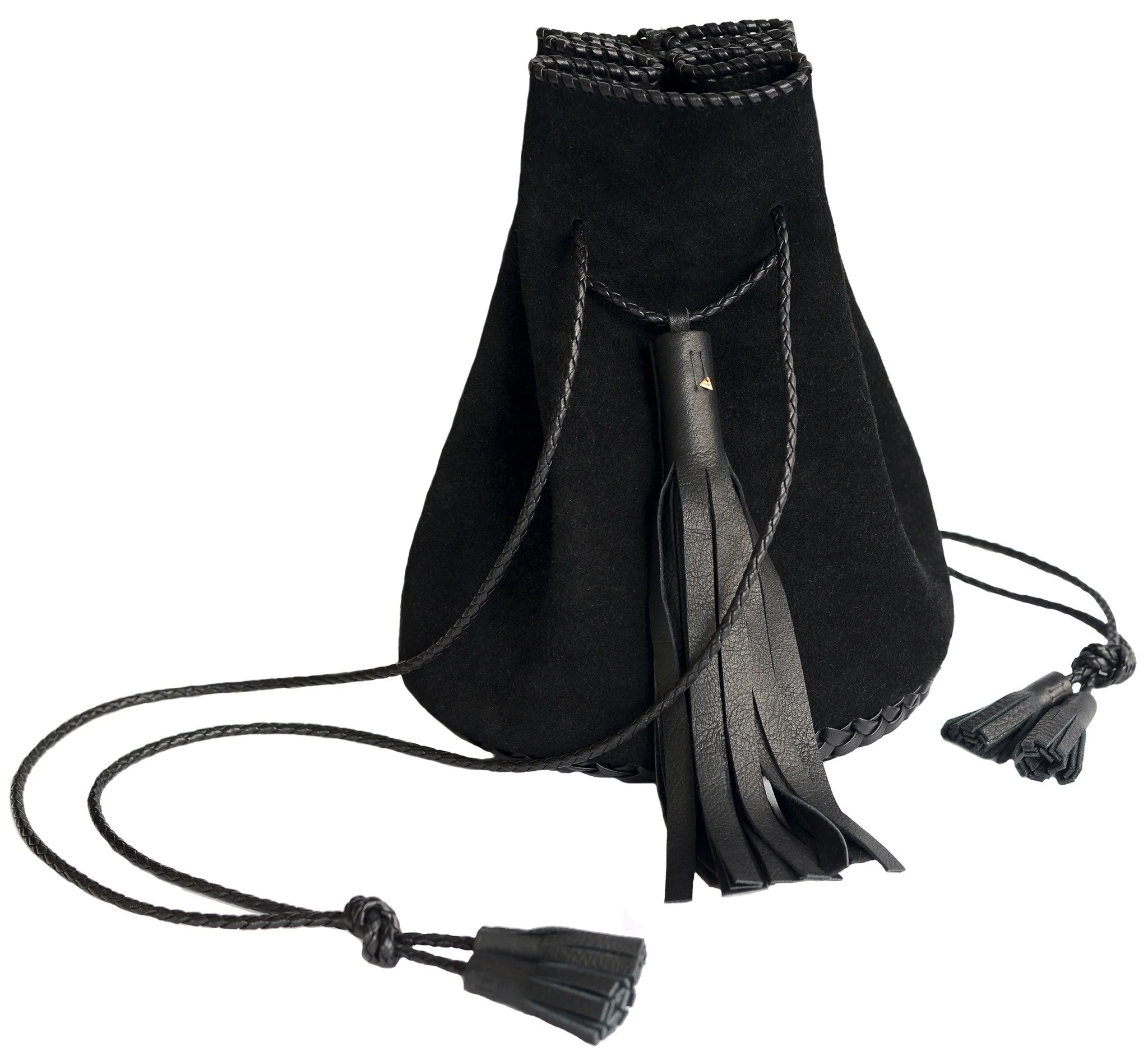 Whipstitch Suede Bullet Bag