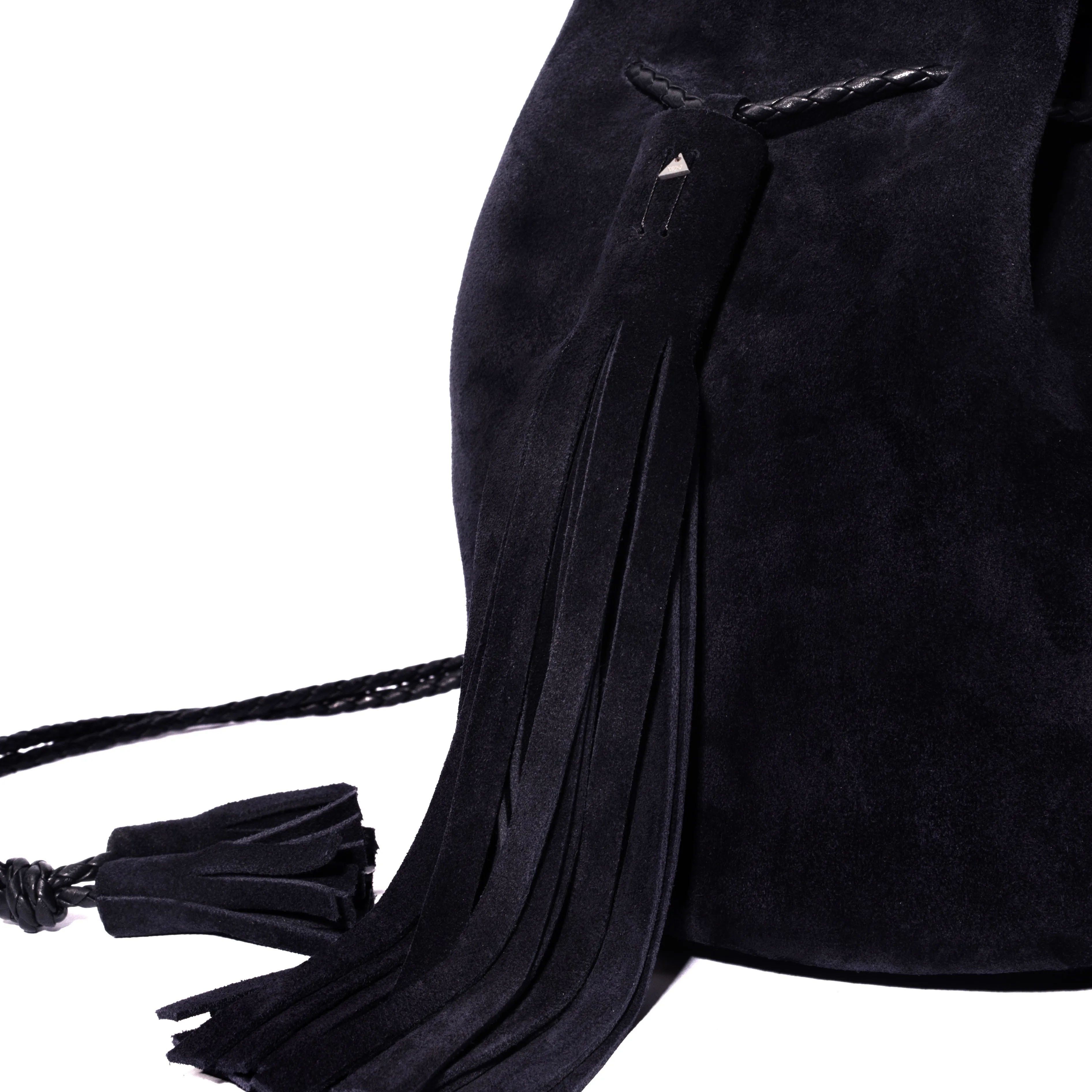 Whipstitch Suede Bullet Bag
