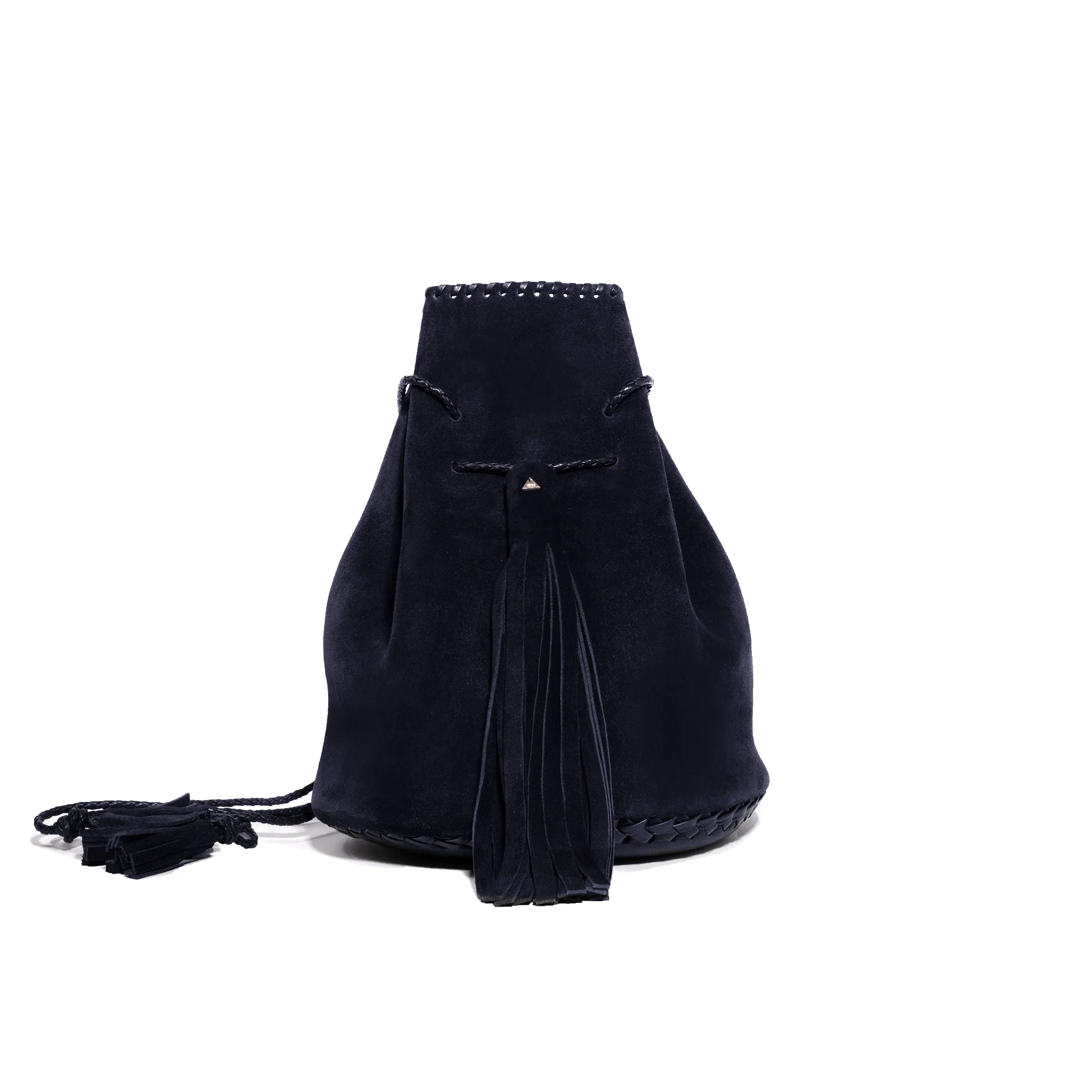 Whipstitch Suede Bullet Bag