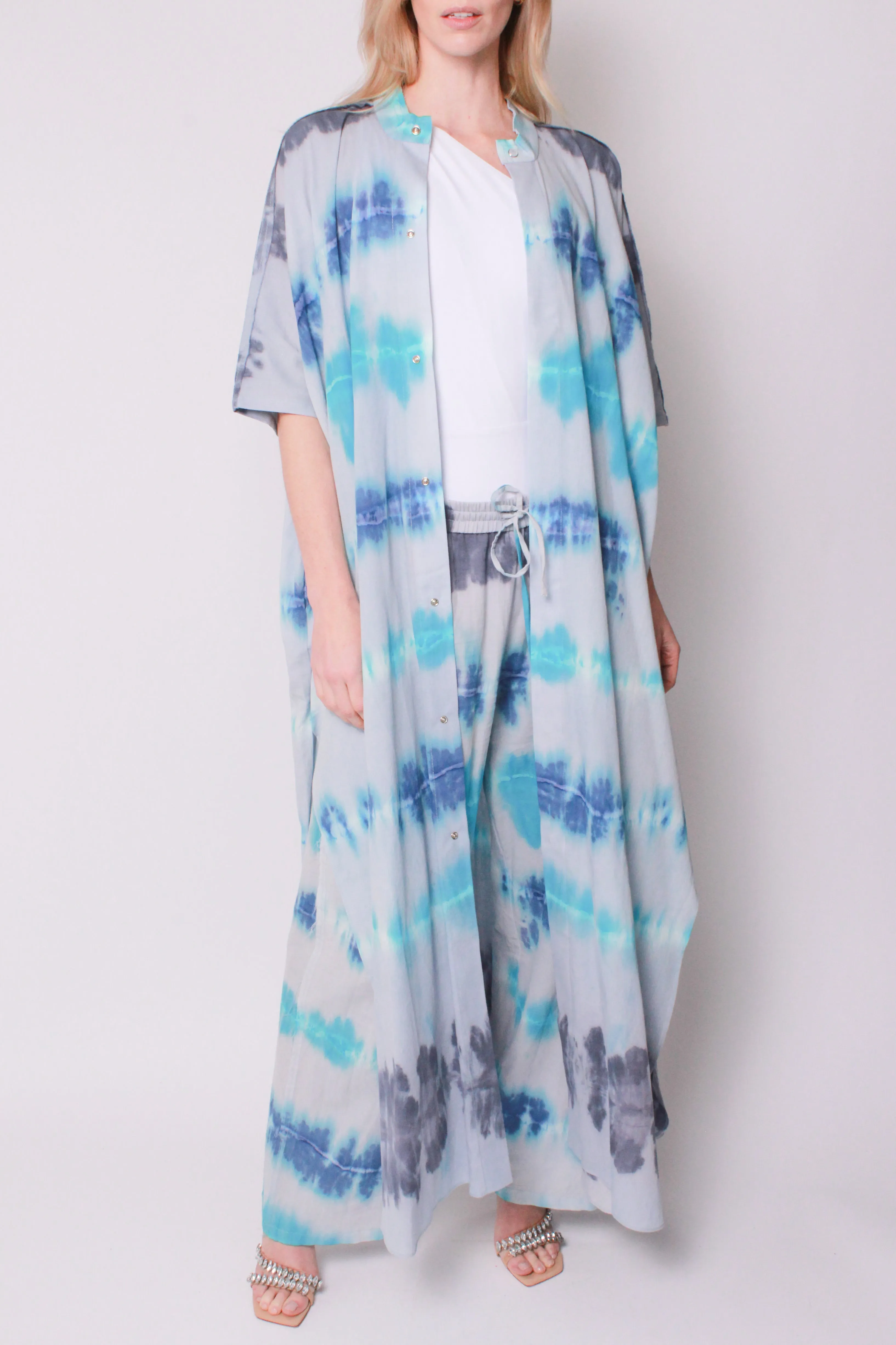 Wide Leg Pant In Tidal Tie-Dye