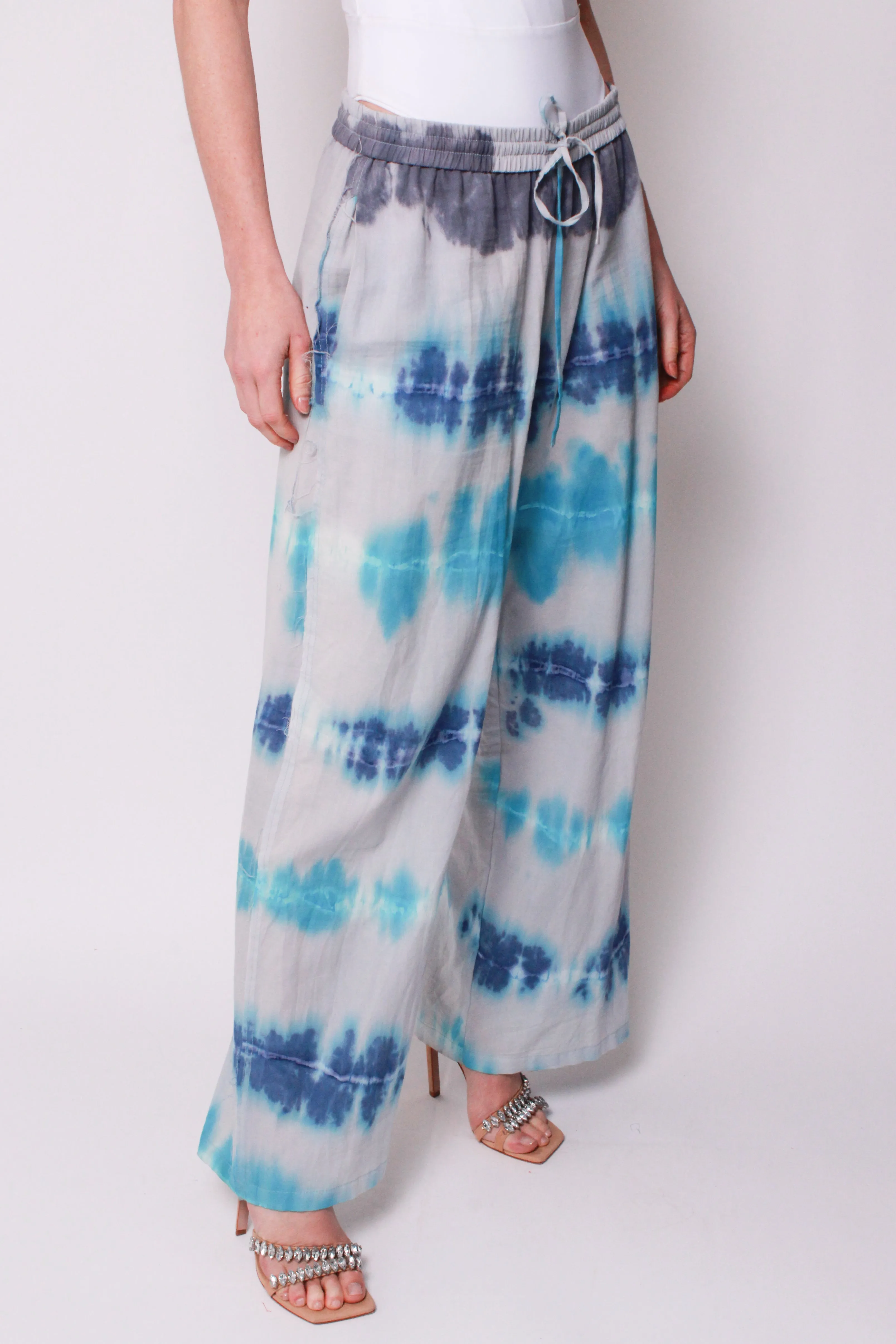 Wide Leg Pant In Tidal Tie-Dye