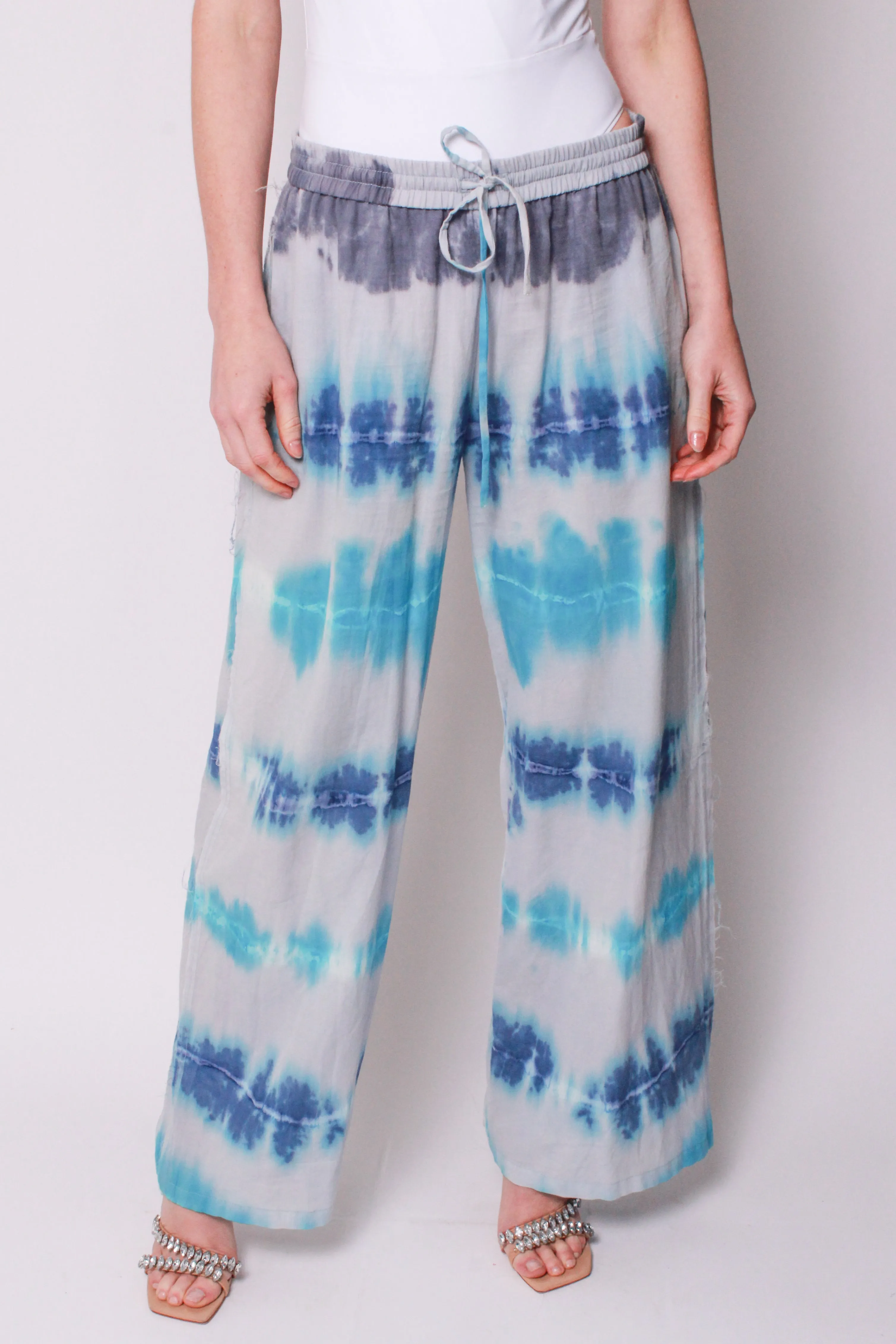 Wide Leg Pant In Tidal Tie-Dye