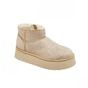 Wild Fable Womens Missy Platform Booties with Memory Foam Insole Beige Brown 6M