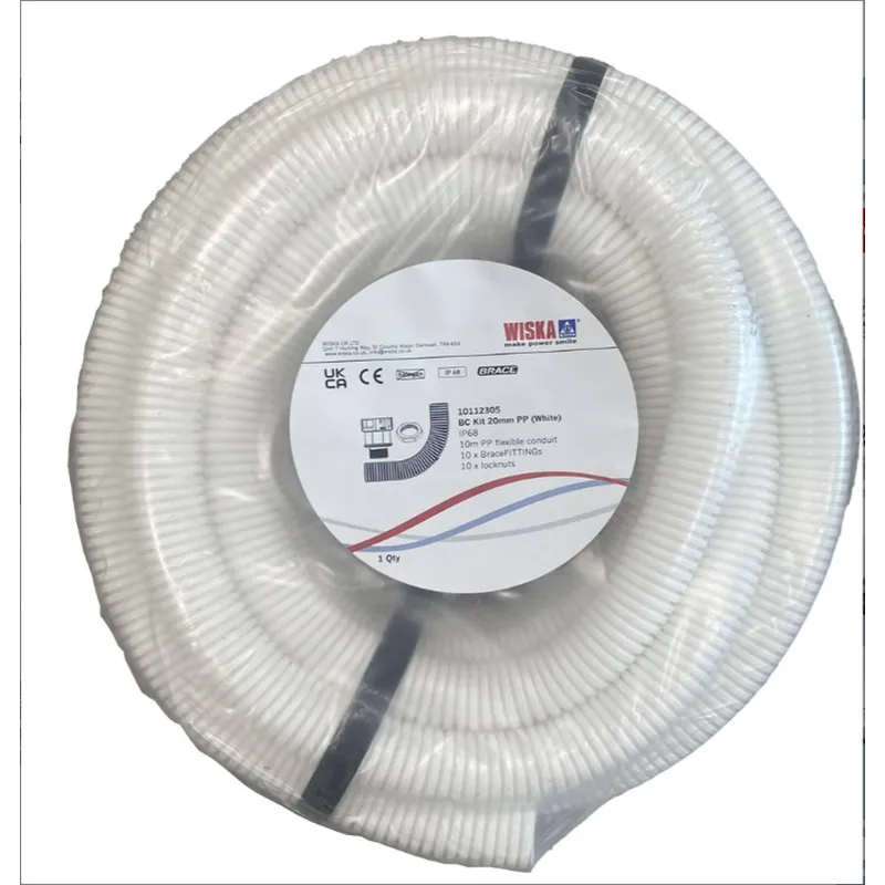 Wiska 10112305 Brace Contractor Pack PP Polypropylene M20 White IP68