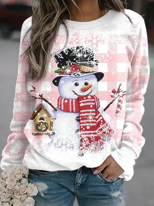 Women's Sweatshirt Pullover Streetwear Snowman