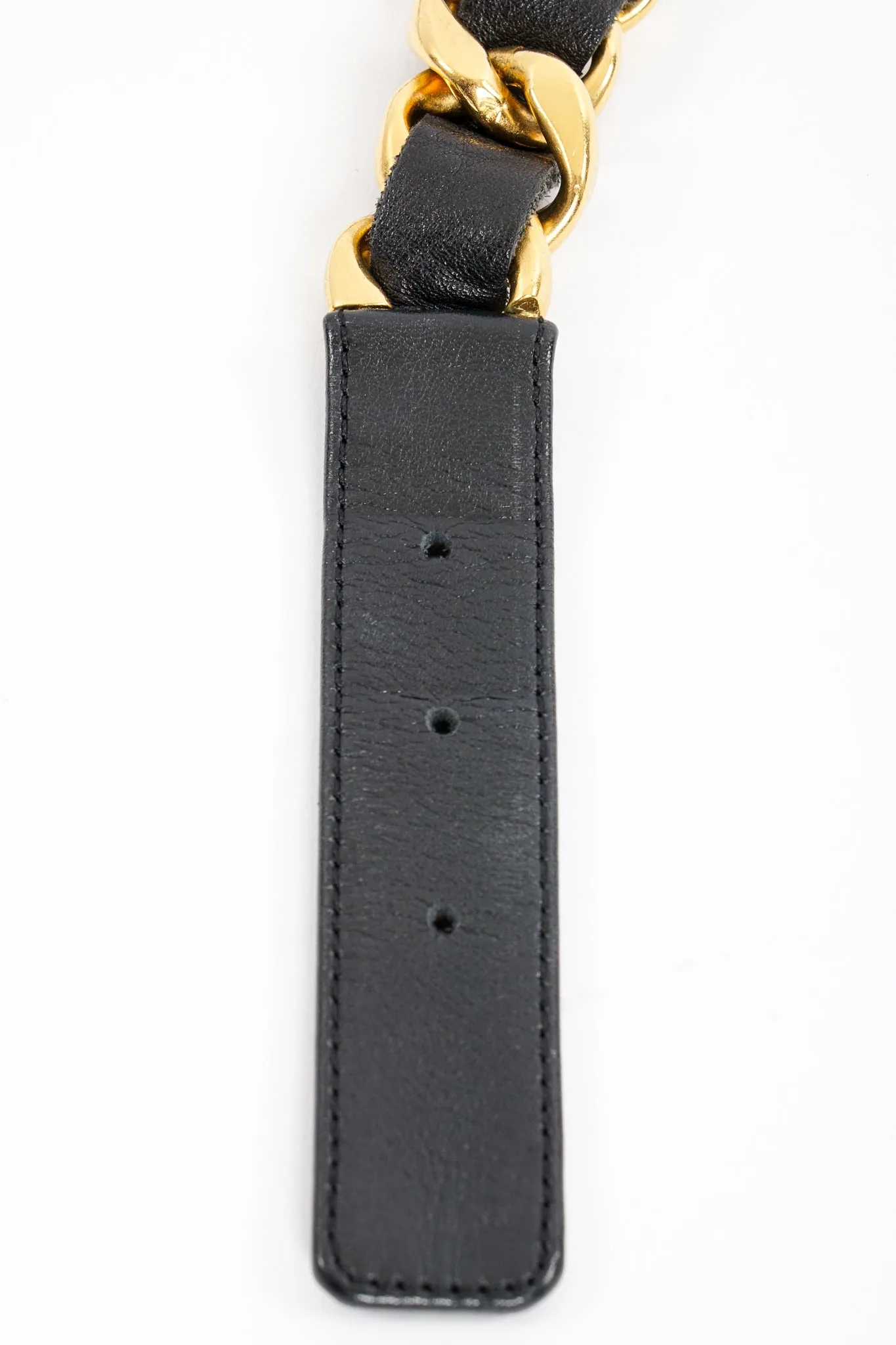 Woven Leather Chain Belt