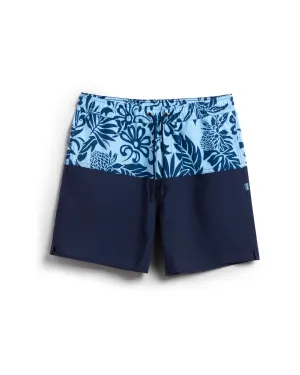 Wright Short - Navy/Half Floral