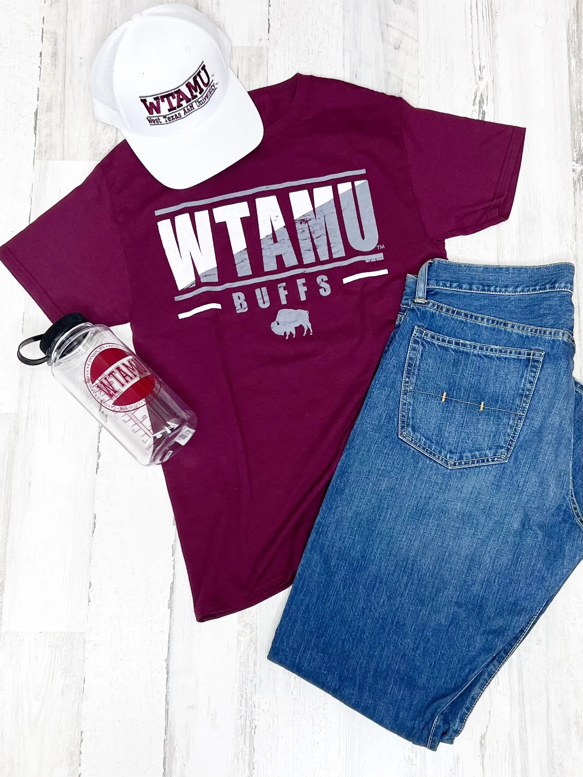 WTAMU Buffs Slash Stack Tee