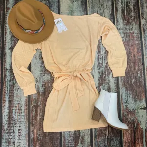 Yellow Waffle Dress