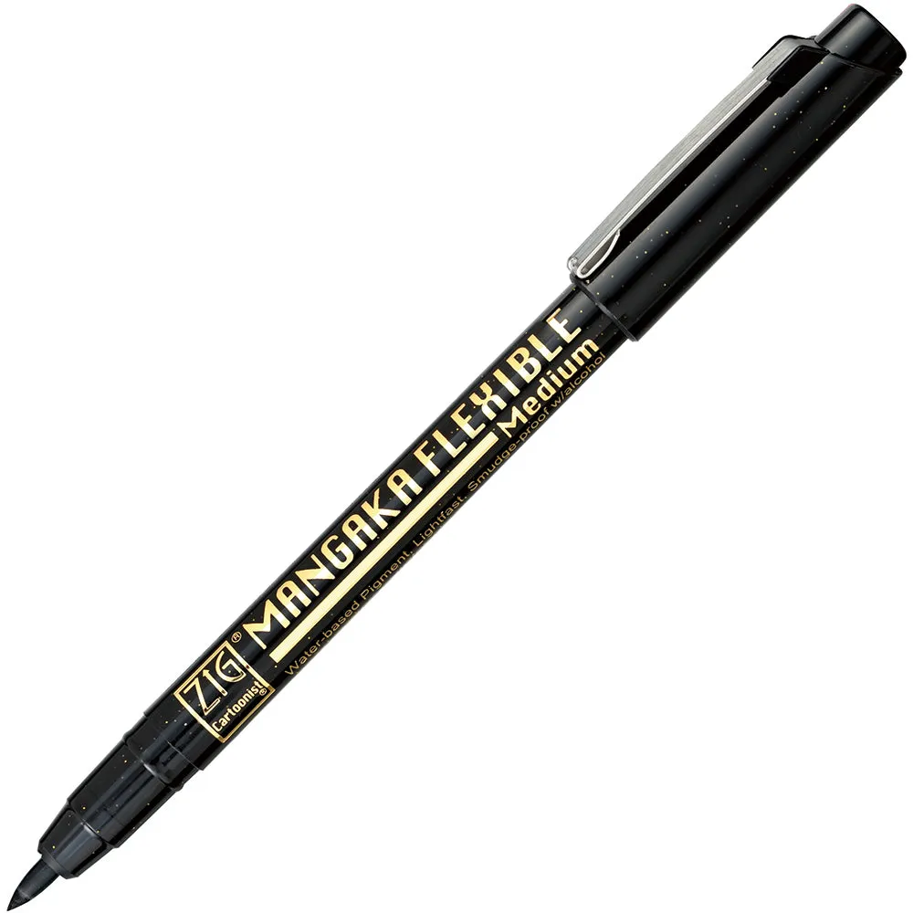 ZIG Cartoonist MANGAKA FLEXIBLE MEDIUM ブラック (CNMM-010)
