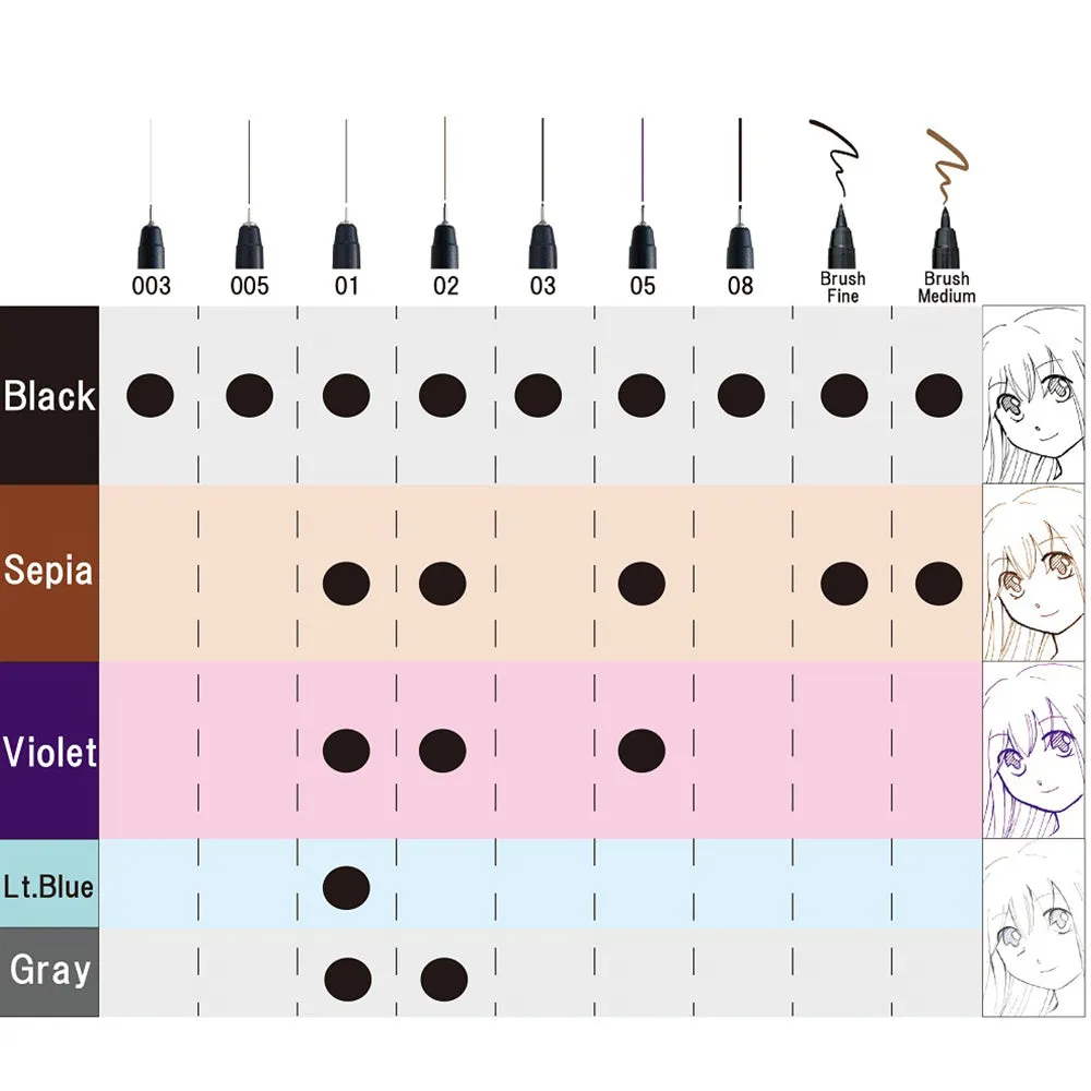 ZIG Cartoonist MANGAKA FLEXIBLE MEDIUM ブラック (CNMM-010)