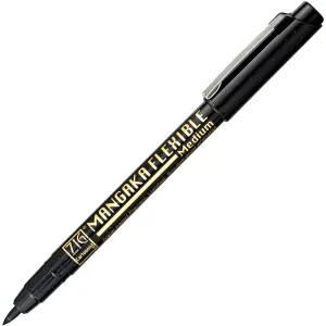 ZIG Cartoonist MANGAKA FLEXIBLE MEDIUM ブラック (CNMM-010)